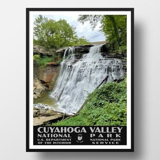 Cuyahoga Valley National Park Poster-WPA (Brandywine Falls2)