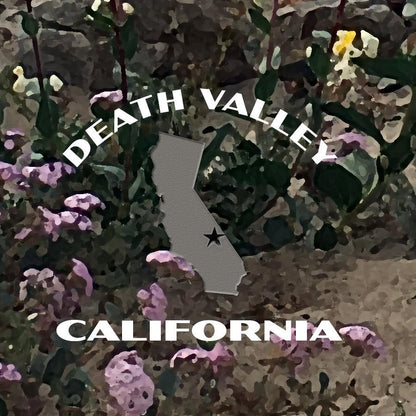 Death Valley National Park Poster-Badwater Road Wildflowers in Hills
