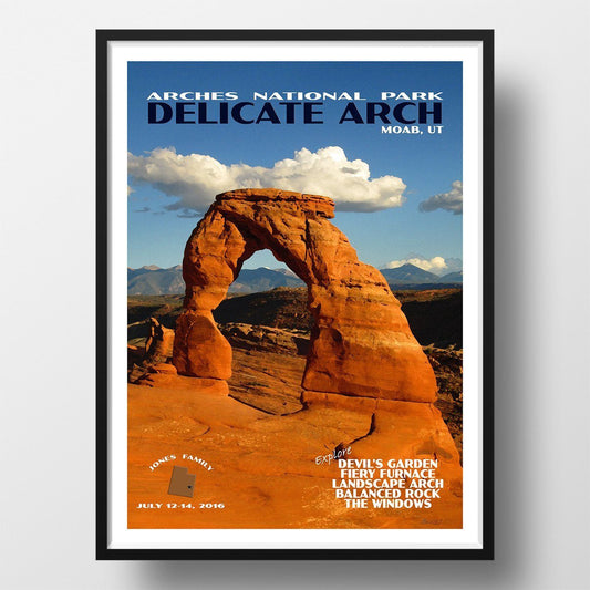 Arches National Park Poster-Delicate Arch (Personalized)