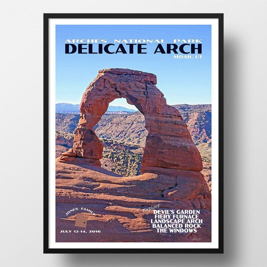 Arches National Park Poster-Delicate Arch in the Morning (Personalized)