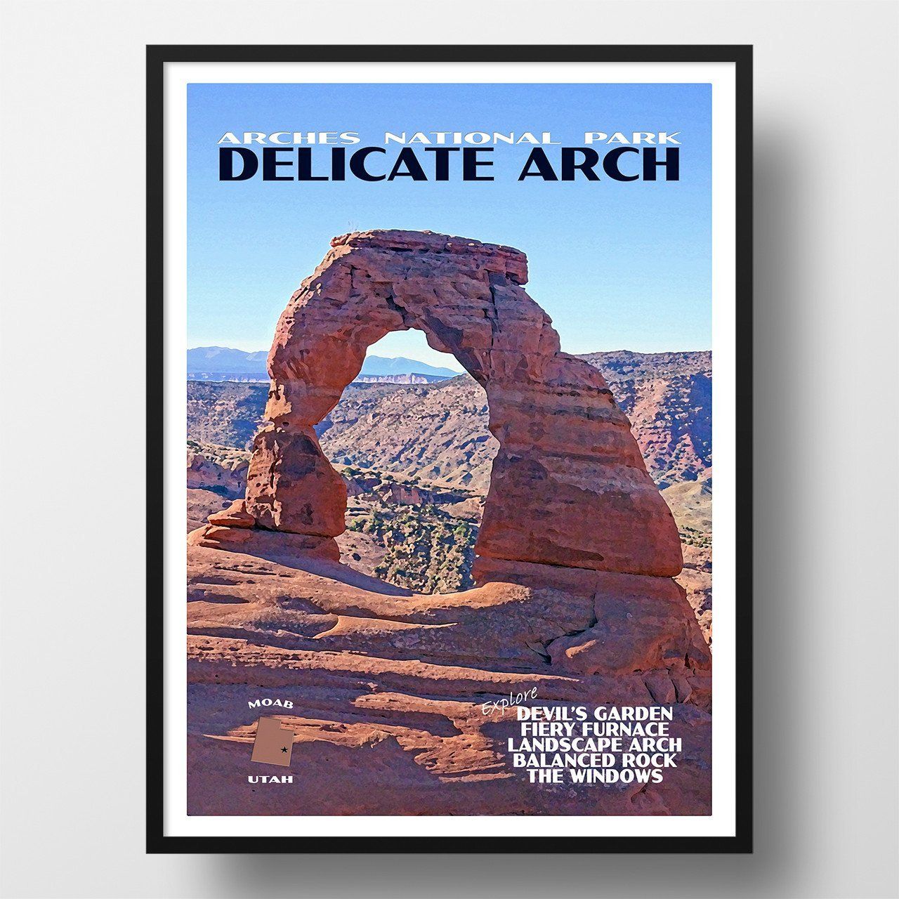 Arches National Park Poster-Delicate Arch in the Morning