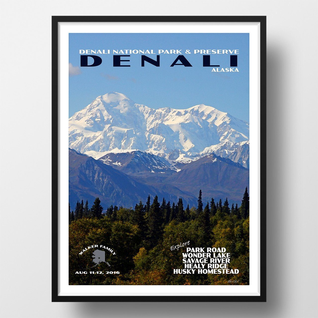 Denali National Park Poster-Denali (Personalized)