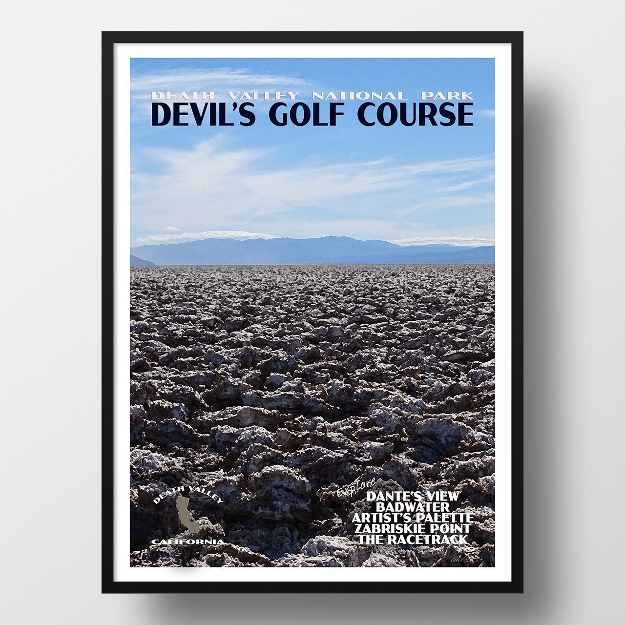 Death Valley National Park Poster-Devil's Golf Course