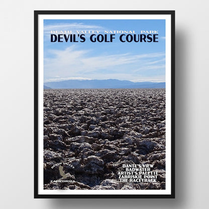 Death Valley National Park Poster-Devil's Golf Course