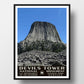 Devils Tower National Monument Poster (WPA Style)