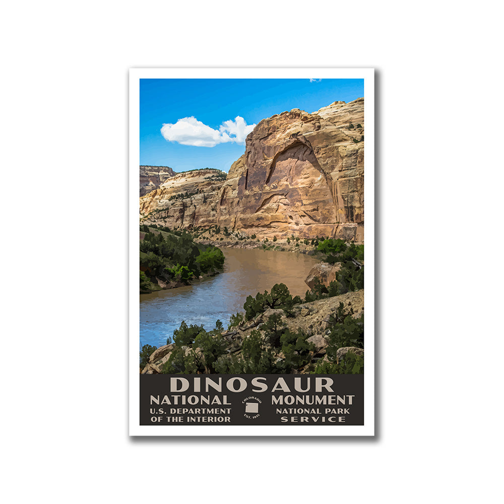 Dinosaur National Monument Poster-WPA (Outlaw Park)