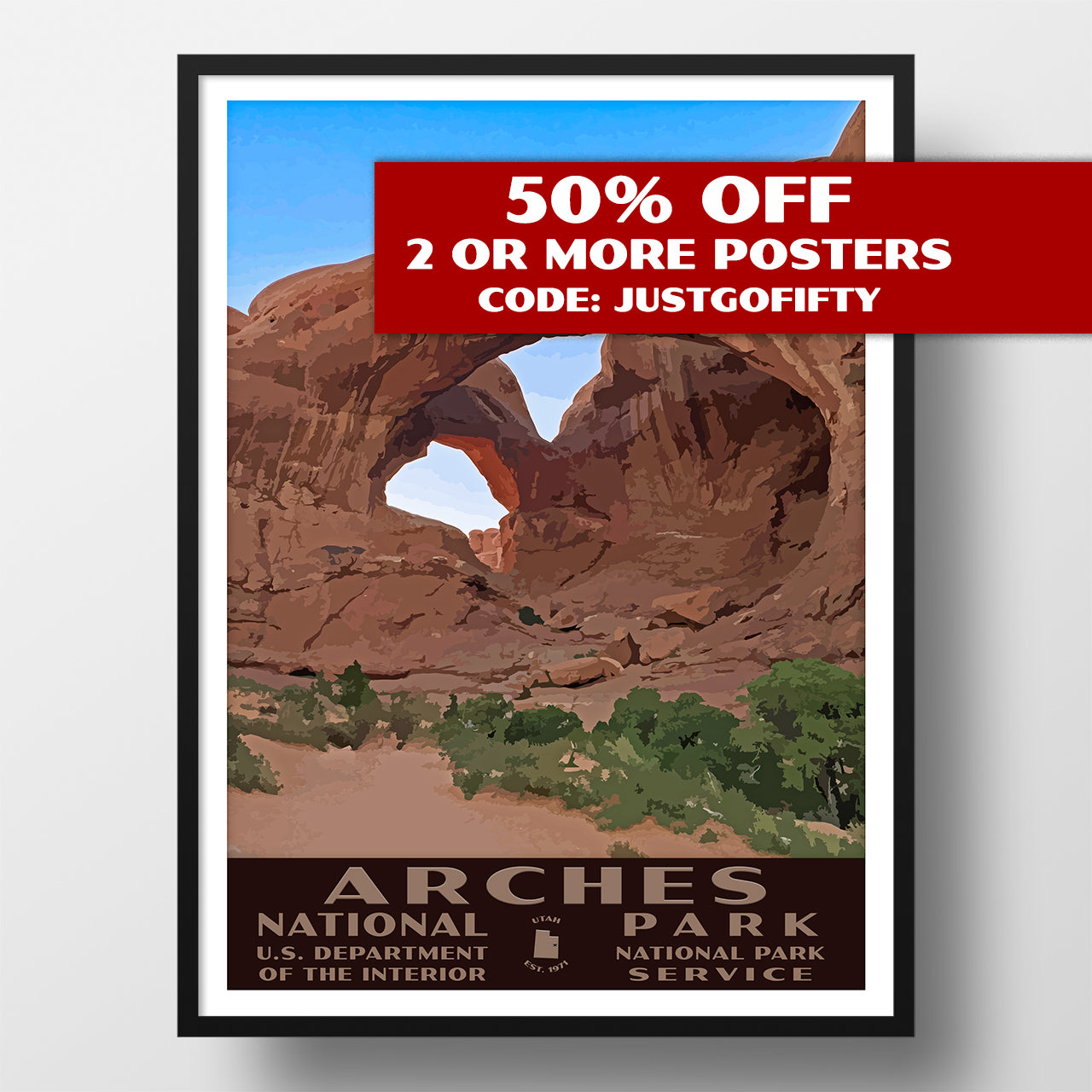 arches national park poster