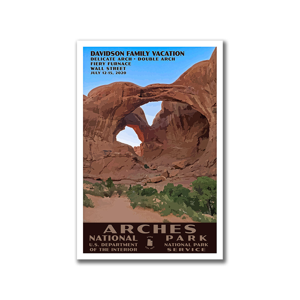 Arches National Park Poster Double Arch