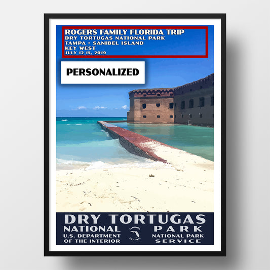 Dry Tortugas National Park poster WPA style