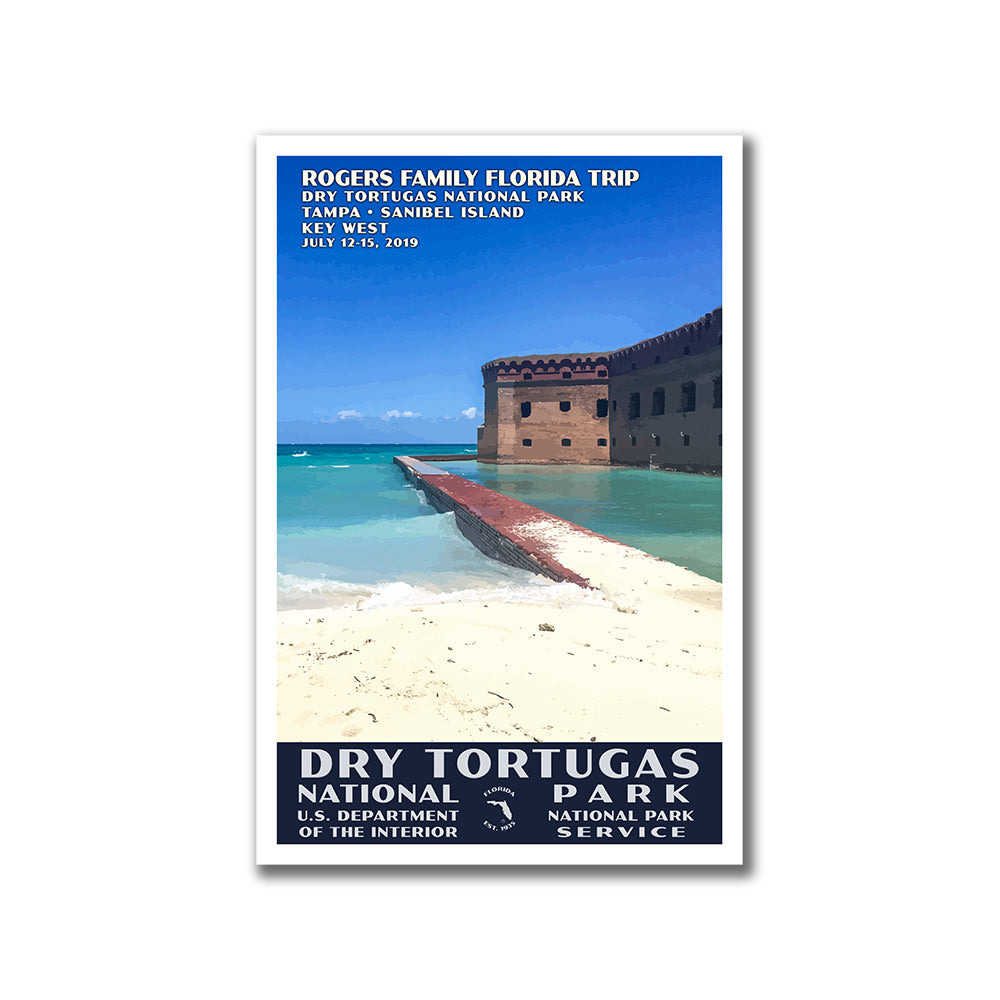 Dry Tortugas National Park poster WPA style