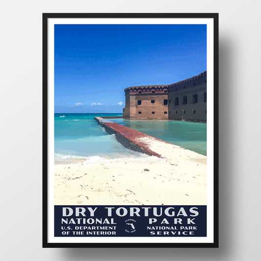 Dry Tortugas National Park poster WPA style