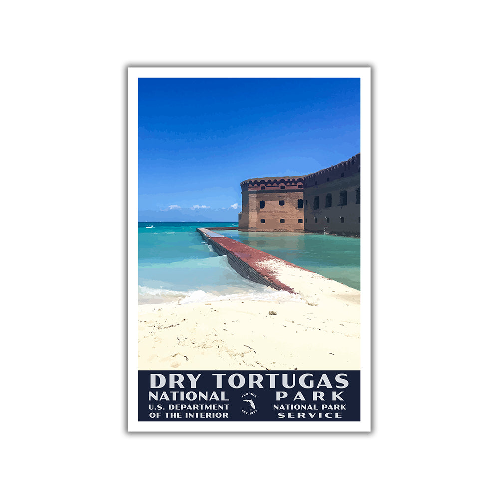 Dry Tortugas National Park Poster-WPA (Fort Jefferson)