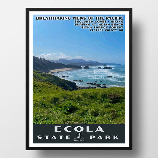Ecola State Park Poster - WPA (Ocean View) - OPF