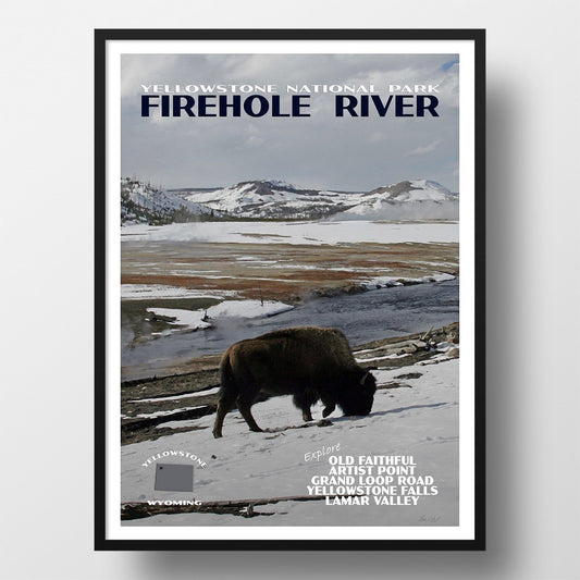 Yellowstone National Park Poster-Firehole River