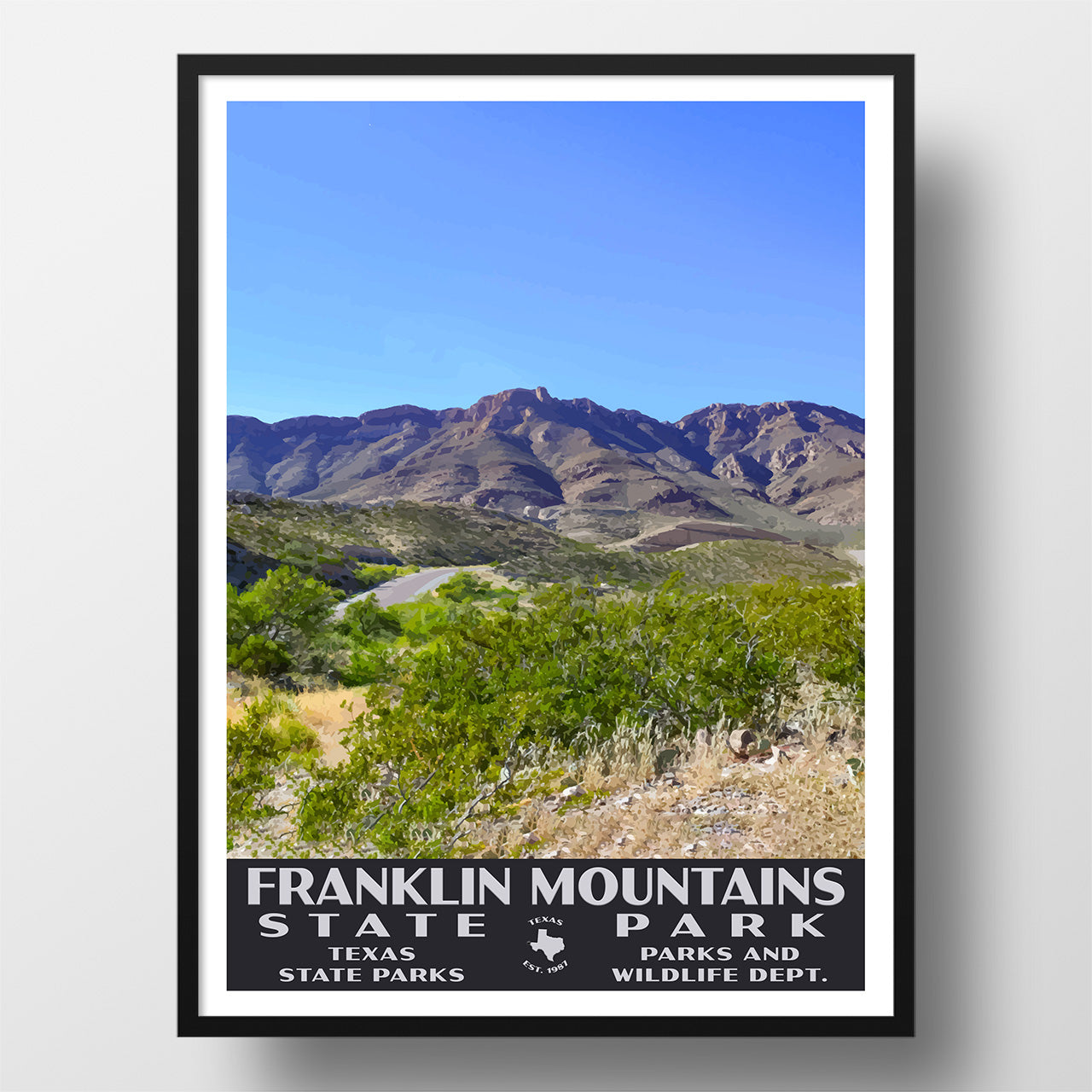 Franklin Mountains State Park Poster-WPA (Franklin Mountains)