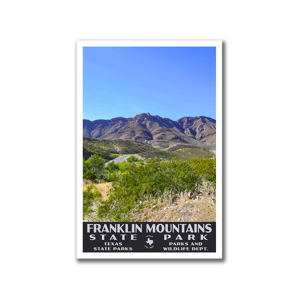 Franklin Mountains State Park Poster-WPA (Franklin Mountains)