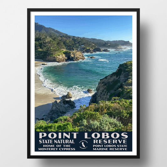 Point Lobos State Park WPA Poster, Gibson Beach
