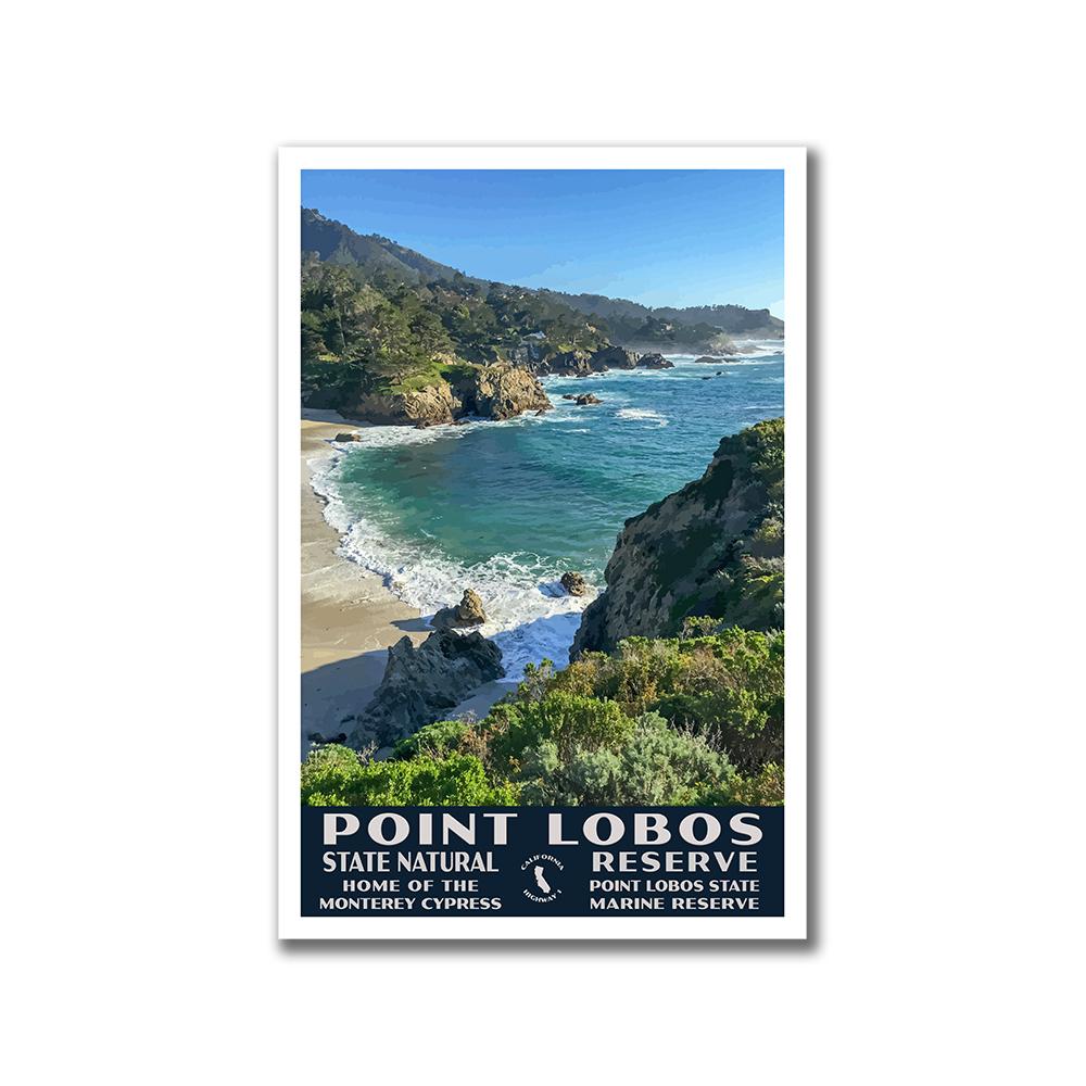 Point Lobos State Park WPA Poster, Gibson Beach