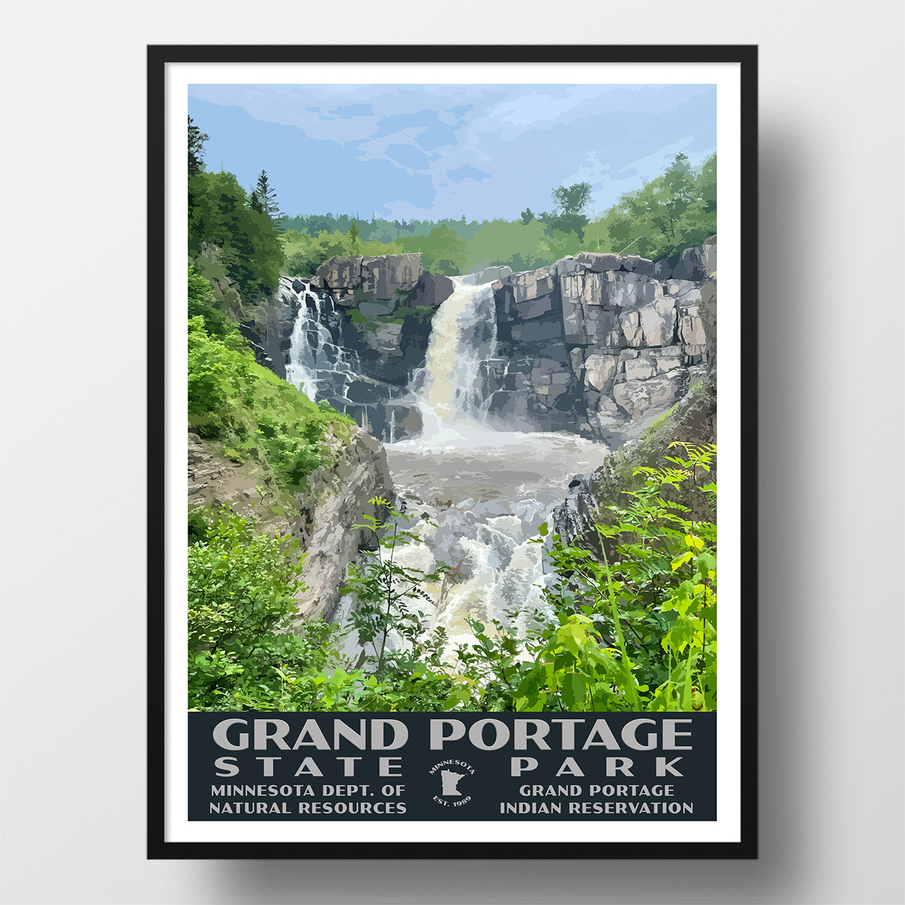Grand Portage State Park Poster - WPA (Pigeon River High Falls)