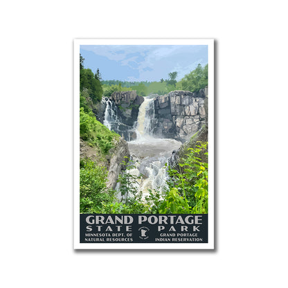 Grand Portage State Park Poster - WPA (Pigeon River High Falls)