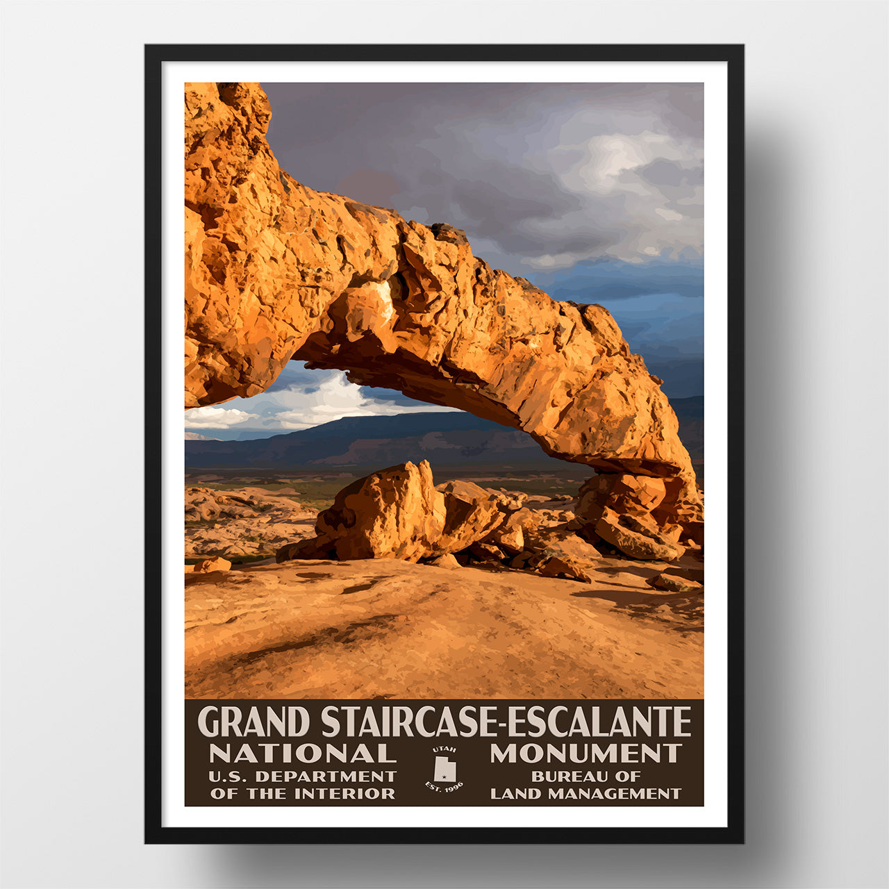 Grand Staircase-Escalante National Monument Poster-WPA (Arch)