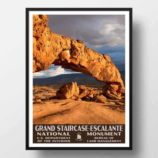 Grand Staircase-Escalante National Monument Poster-WPA (Arch)