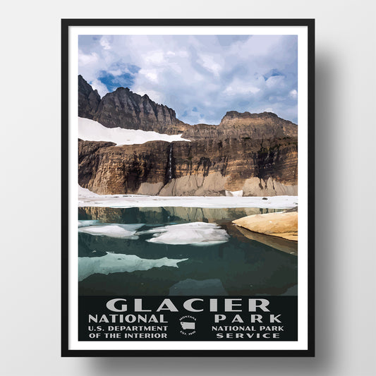 Glacier National Park Poster Grinnell Glacier