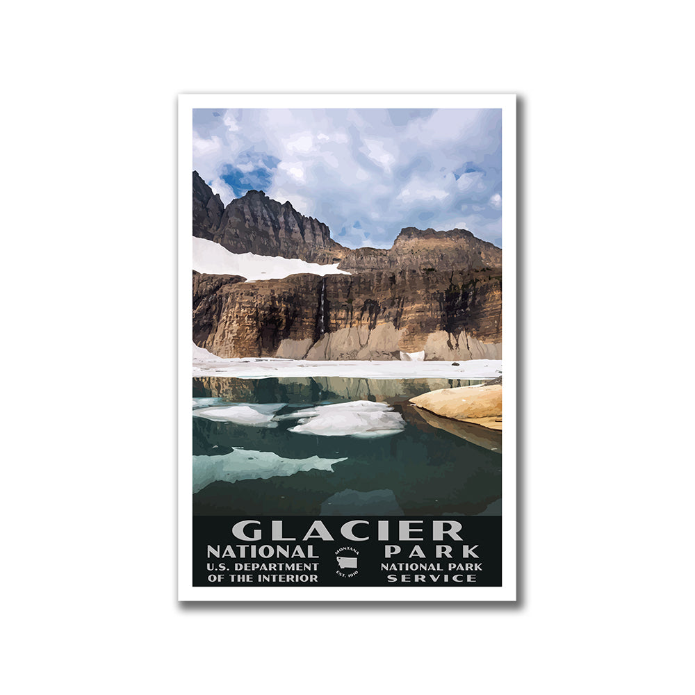 Glacier National Park Poster Grinnell Glacier