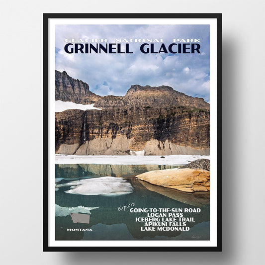 Glacier National Park Poster-Grinnell Glacier