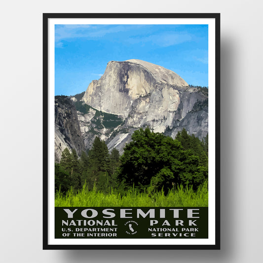 Yosemite Naitonal Park Poster Half Dome