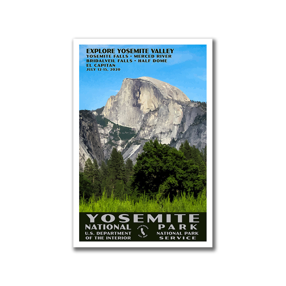 Yosemite Naitonal Park Poster Half Dome personalized