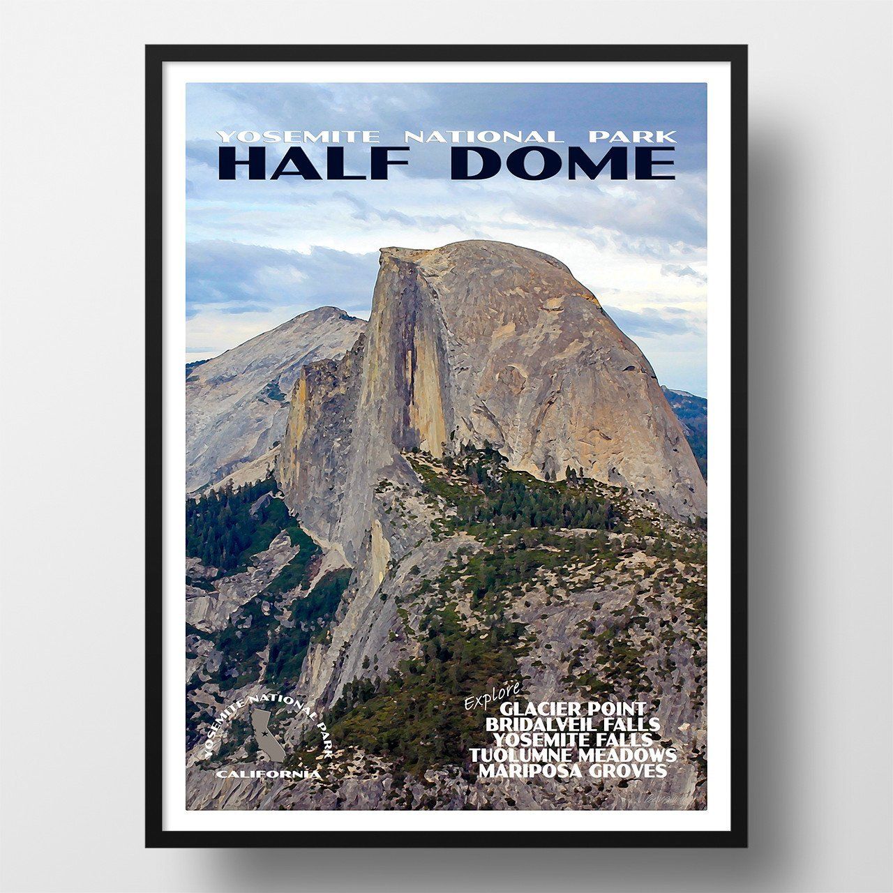 Yosemite National Park Poster-Half Dome