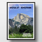 Yosemite National Park Poster-Half Dome with Blue Sky