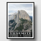 Yosemite National Park Poster, WPA Style, Half Dome