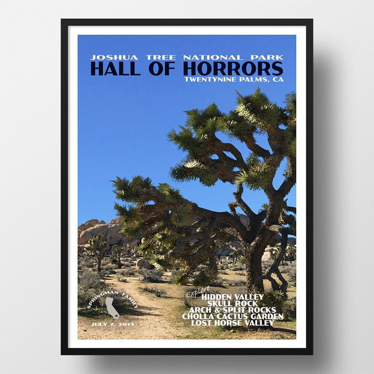 Joshua Tree National Park Poster-Hall of Horrors (Personalized)