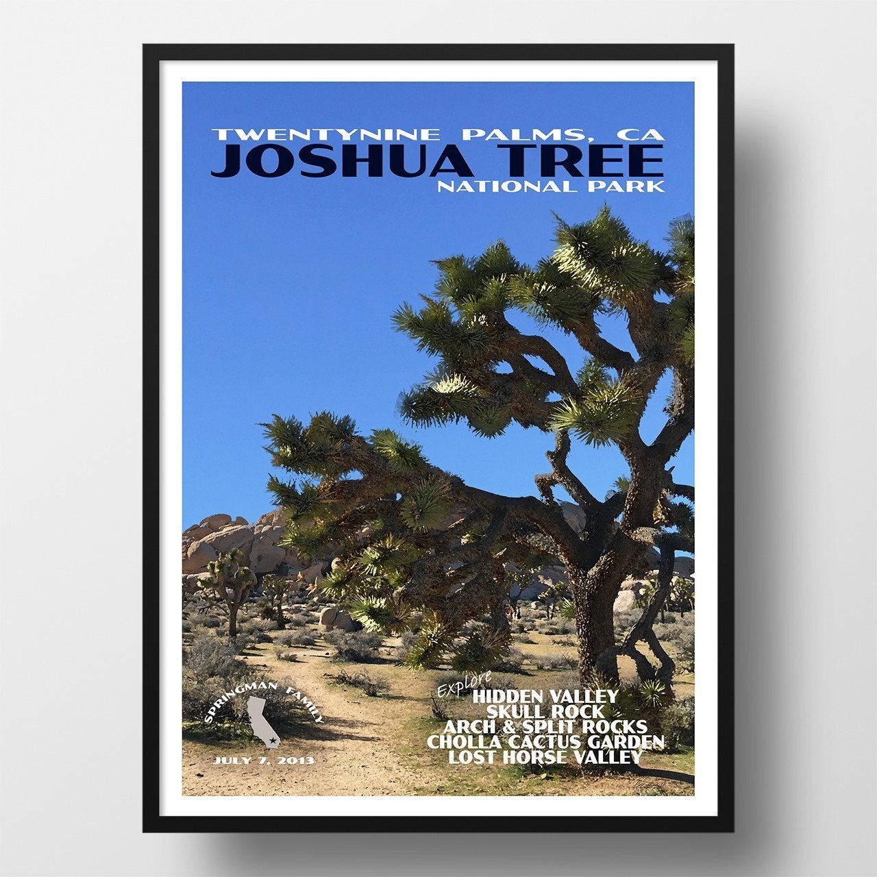Joshua Tree National Park Poster-Joshua Tree Hall of Horrors (Personalized)