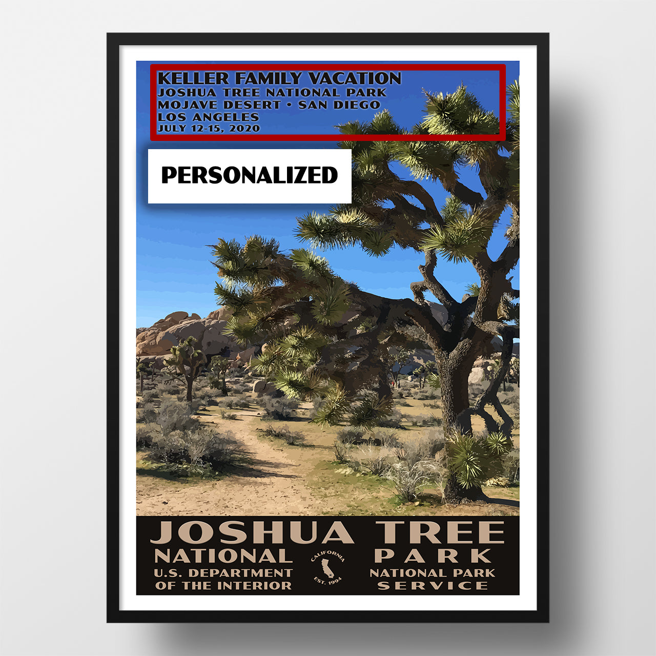 Joshua Tree National Park Poster, WPA Style, Hall of Horrors