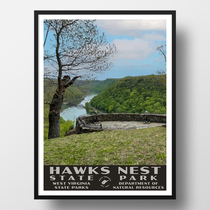 Hawks Nest State Park Poster - WPA (Scenic Overlook)