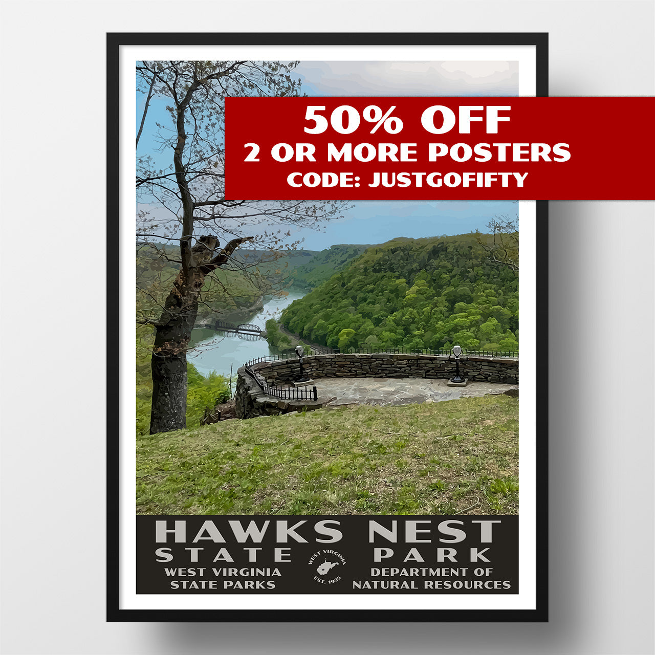 Hawks Nest State Park Poster 