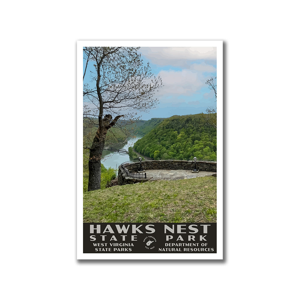 Hawks Nest State Park Poster - WPA (Scenic Overlook)