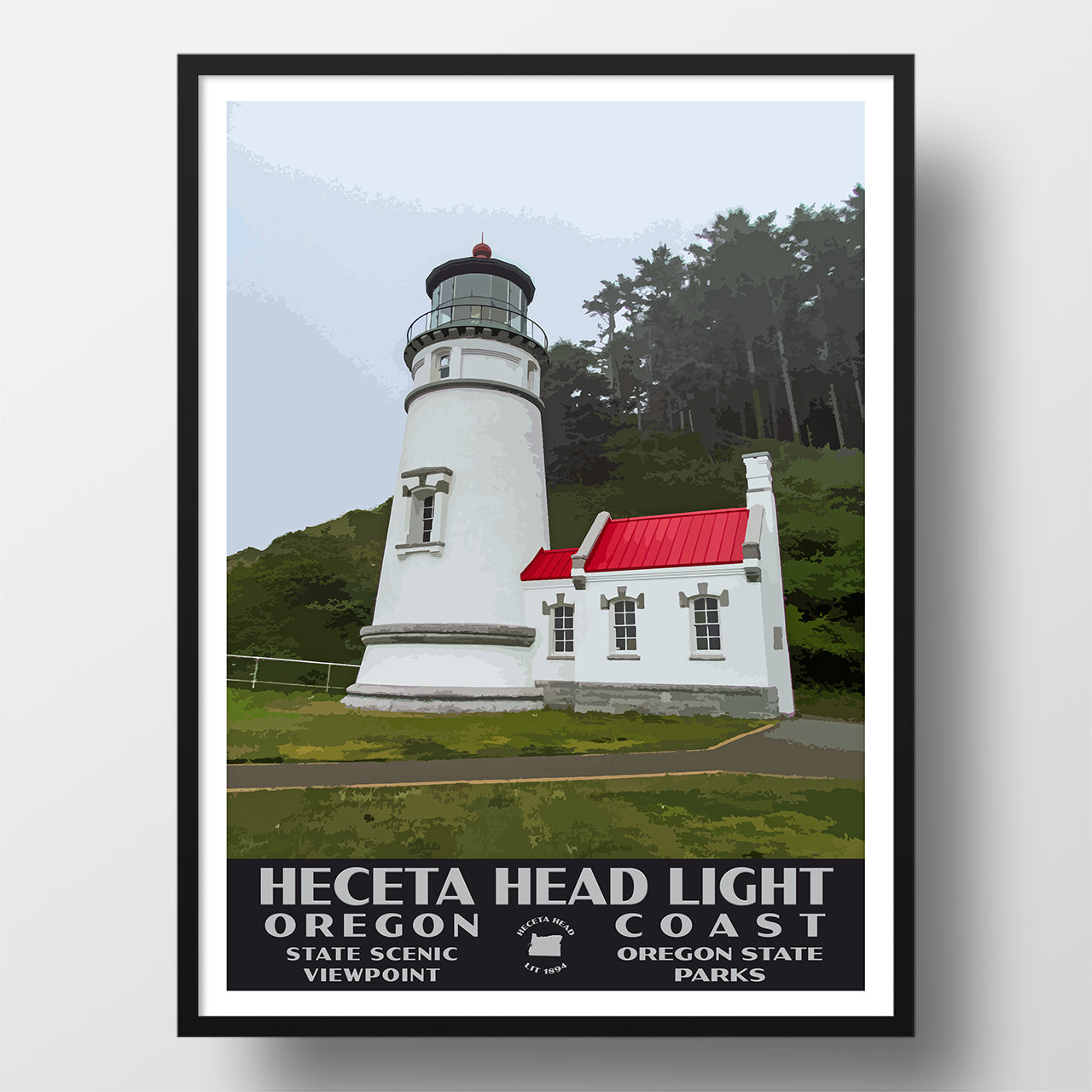 Haceta Head Lighhouse Poster