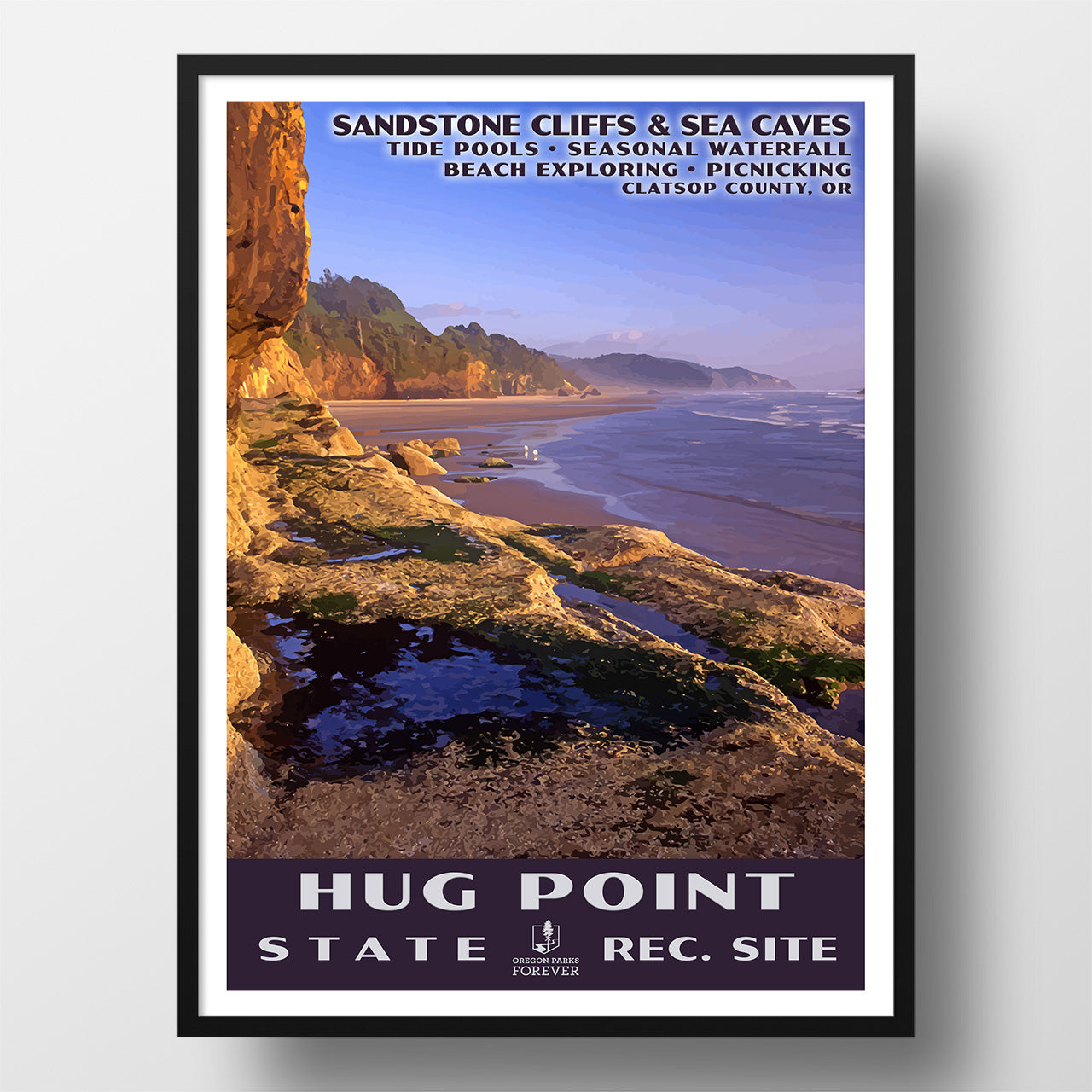 Hug Point State Recreation Area Poster - WPA (Ocean View) - OPF