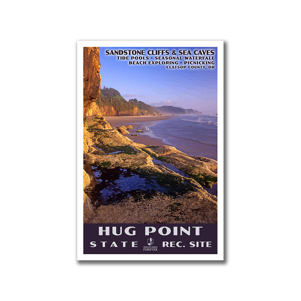 Hug Point State Recreation Area Poster - WPA (Ocean View) - OPF