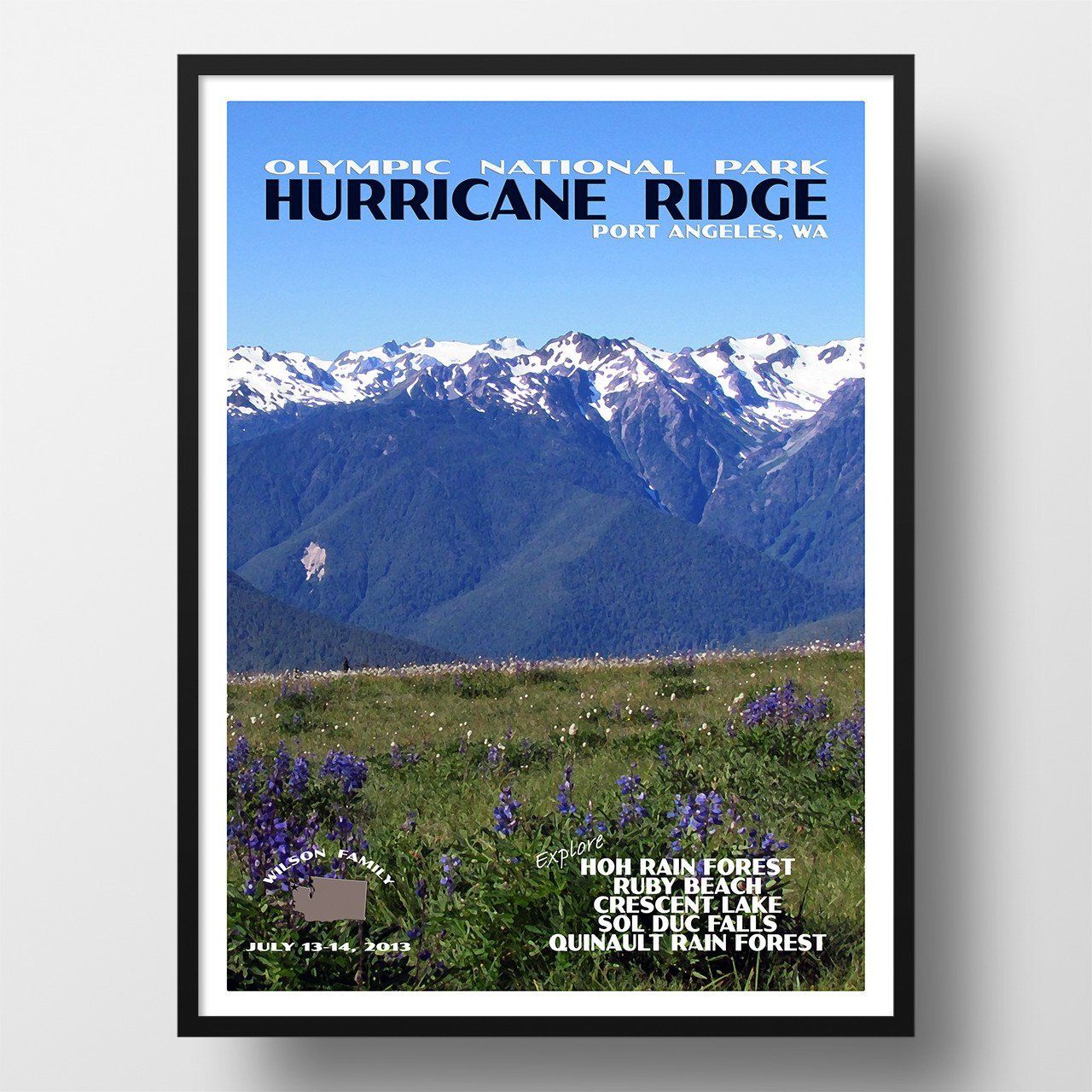 Olympic National Park Poster-Hurricane Ridge (Personalized)