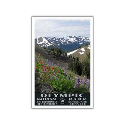 Olympic National Park Poster-WPA (Hurricane Ridge)