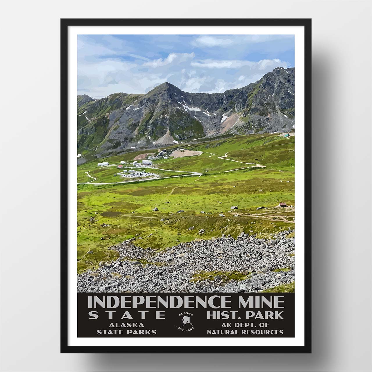 Indpendence Mine State Historical Park Poster-WPA (from Above)