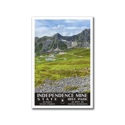 Indpendence Mine State Historical Park Poster-WPA (from Above) (Alaska State)