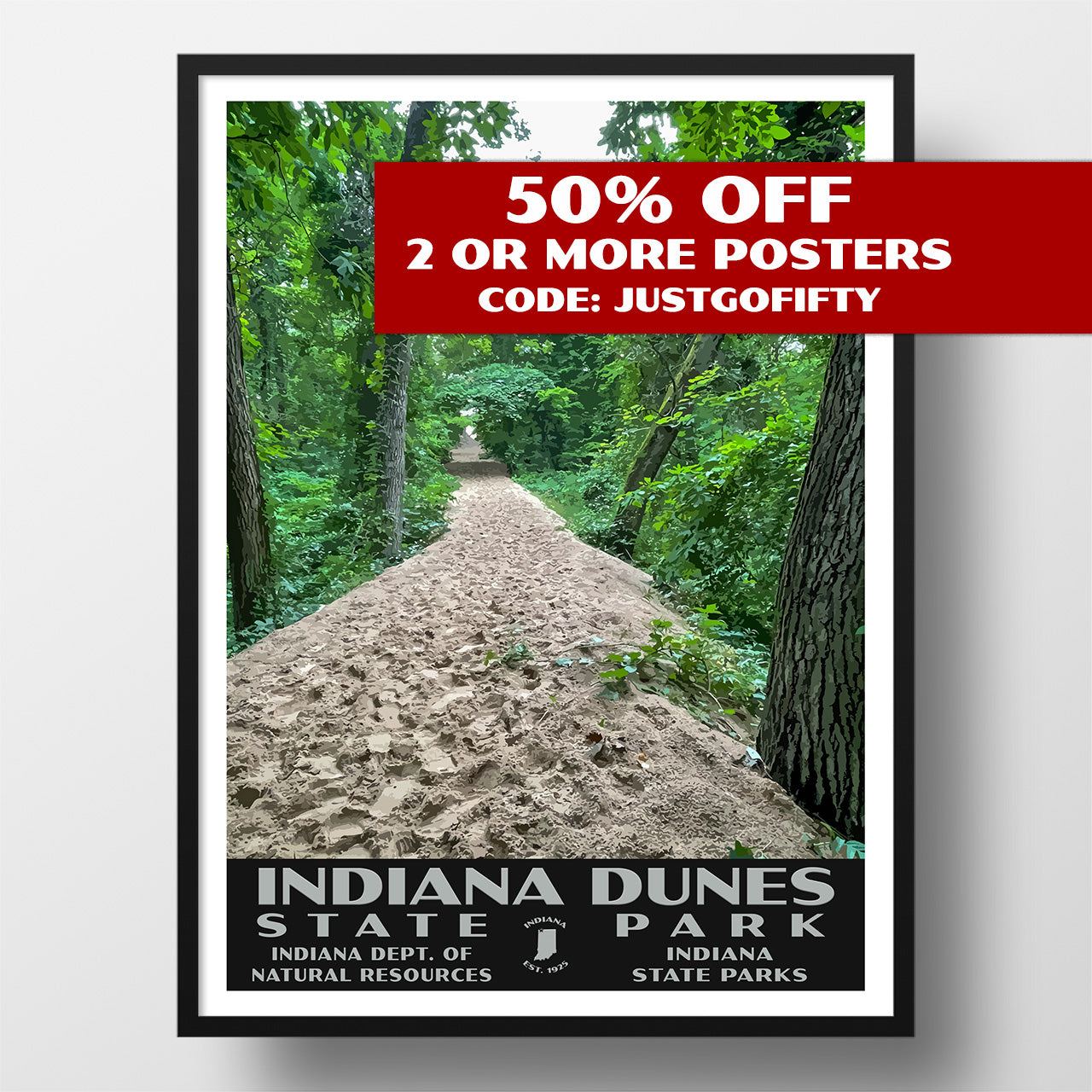 indiana dunes state park poster