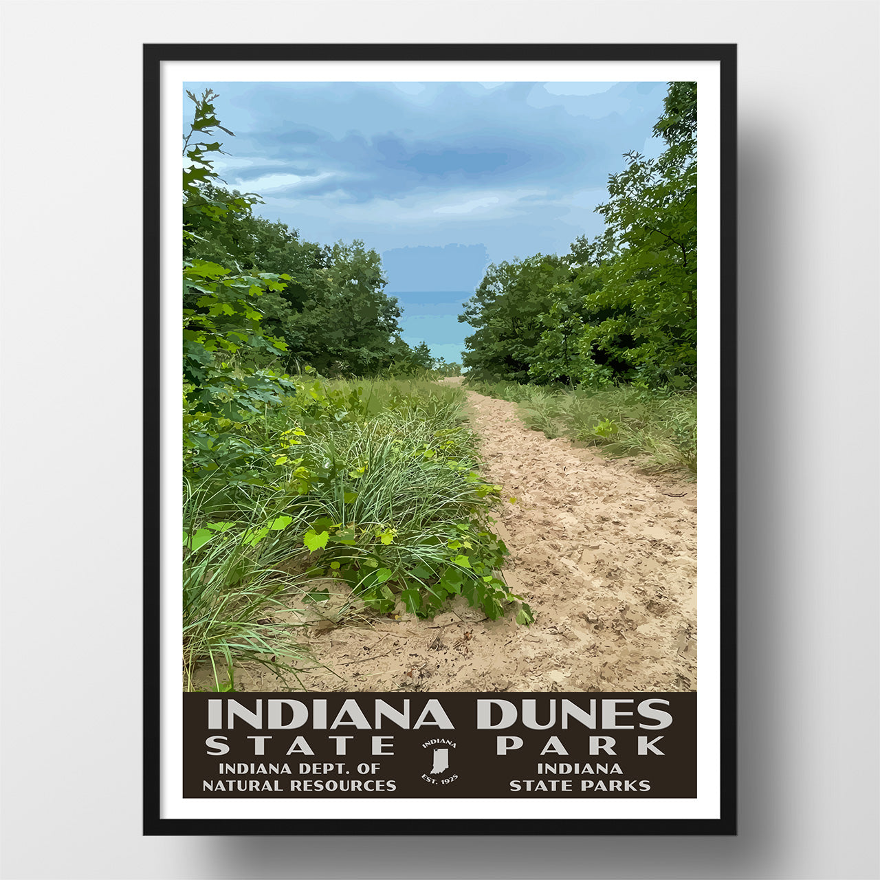 Indiana Dunes State Park Poster-WPA (Dunes Path)