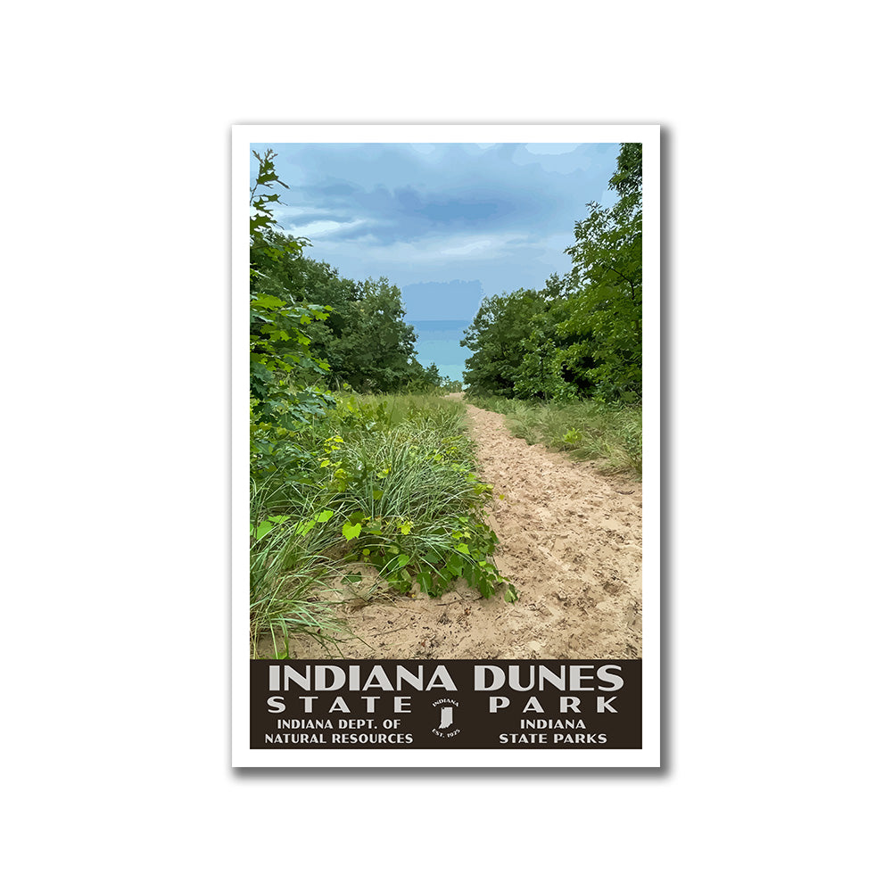 Indiana Dunes State Park Poster-WPA (Dunes Path)